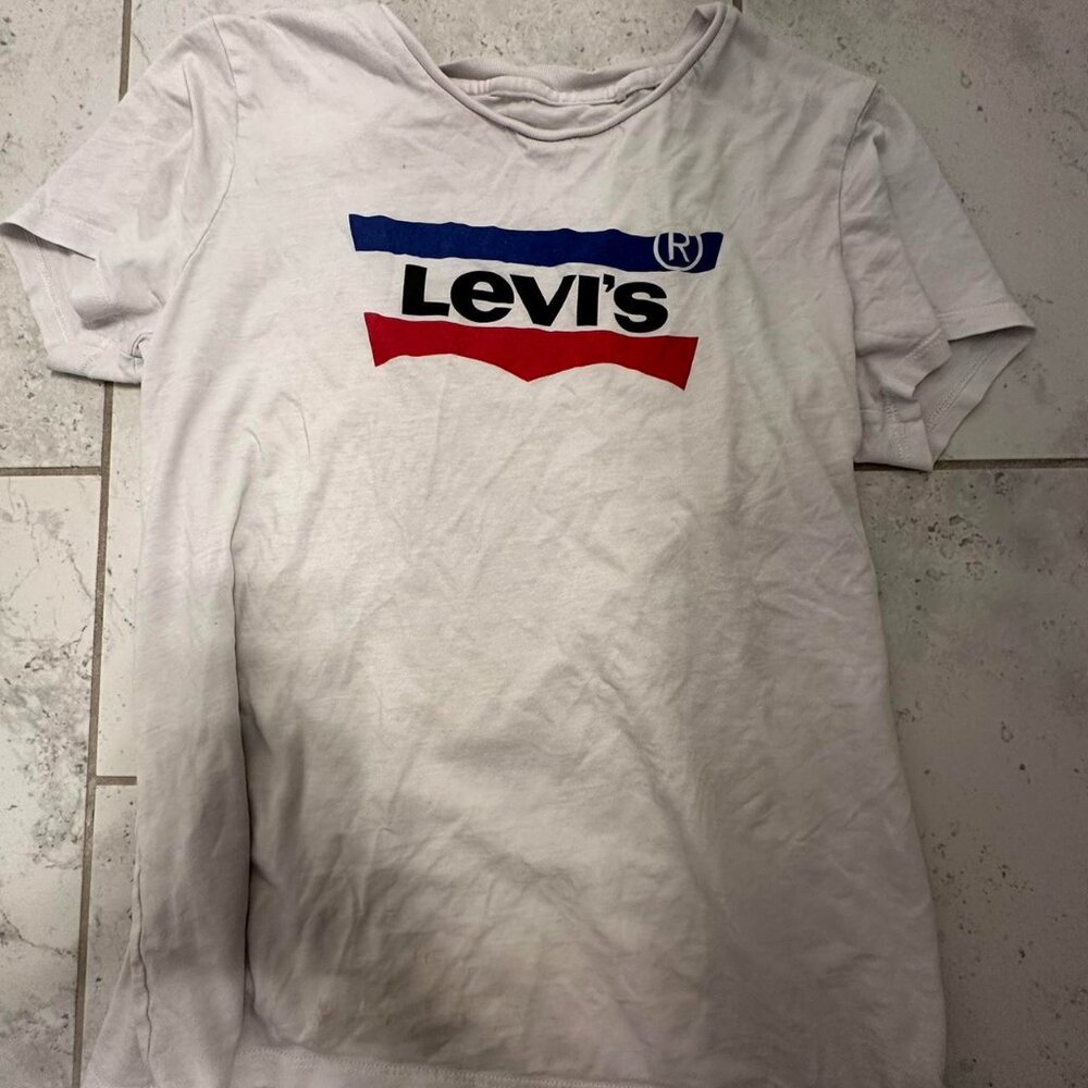 Women's Red and Blue T-shirt